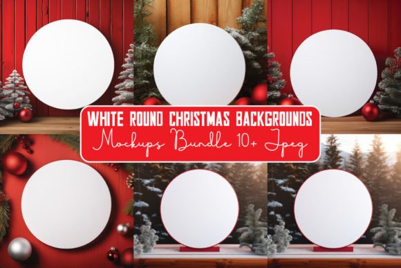 Christmas White Round Mockup Bundle: Graphics for Valentine S Day