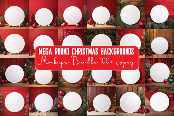 Mega Christmas Round Mockup: Graphics for Christmas Amp