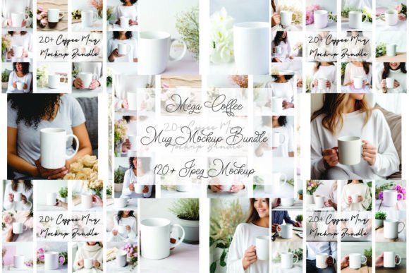 Mega Coffee Mug Mockup Bundle: Essential Graphics for Mugs Amp