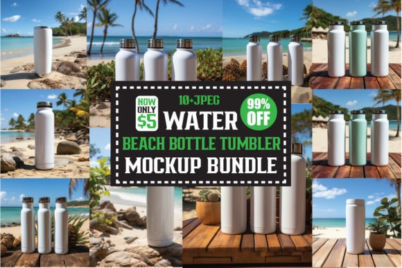 Review: Beach Water Bottle Free Mockup Bundle for Designers