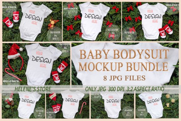 Review: White Baby Bodysuit Christmas Mockup JPG