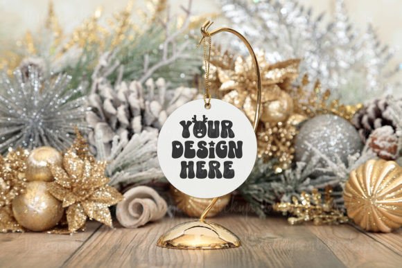 Round Christmas Ornament Mockup: Essential Graphics for Christmas Amp