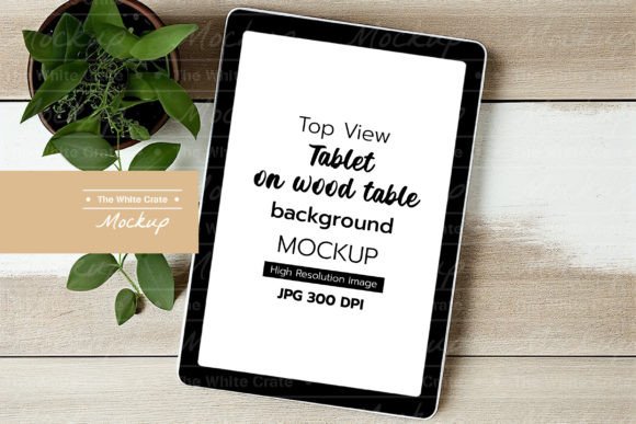 Tablet on Wooden Table Mockup Review