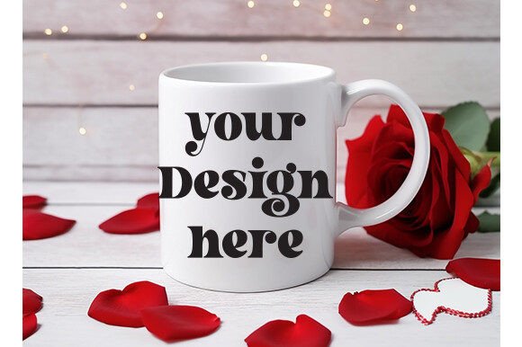 Valentine Mug Mockup: Graphics for Mugs Amp