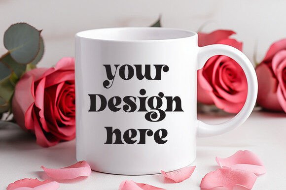 Valentine's Day Mug Mockup: Graphics for Mugs Amp