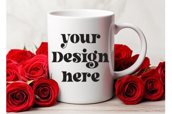 Valentine’s Day Mug Mockup: Graphics for Mugs Amp