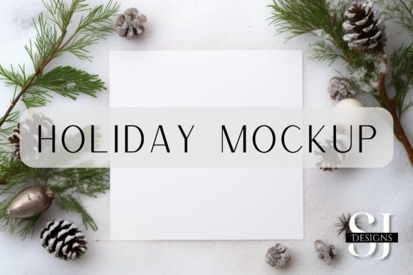 Whimsical Winter Mockup: Graphics for Invitations Amp