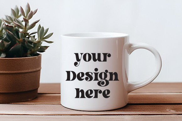 White Mug Mockup 35: Essential Graphics for Mugs Amp