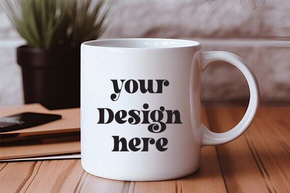 White Mug Mockup 45: Essential Graphics for Mugs Amp