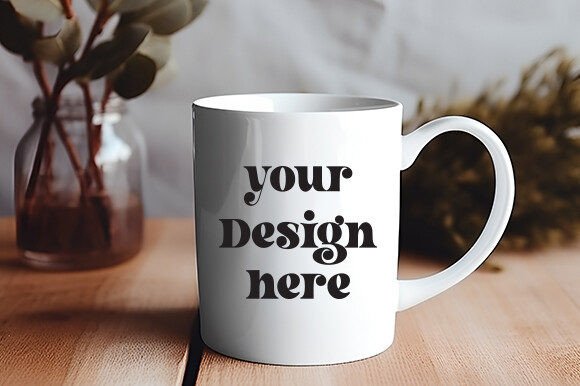 White Mug Mockup 81: Premium Graphics for Mugs Amp