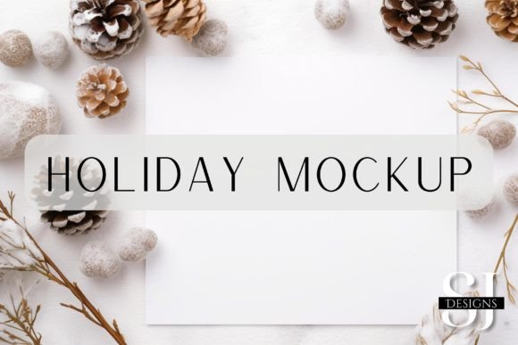 Winter Party Mockup: Graphics for Invitations Amp